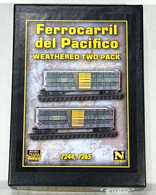 Micro-Trains N Scale Weathered 2-Pack Ferrocarril Del Pacifico 99305022