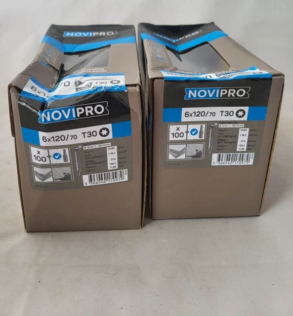200 vis de Charpente Rocket - 6X120 TORX T30 tête fraisé NOVIPRO