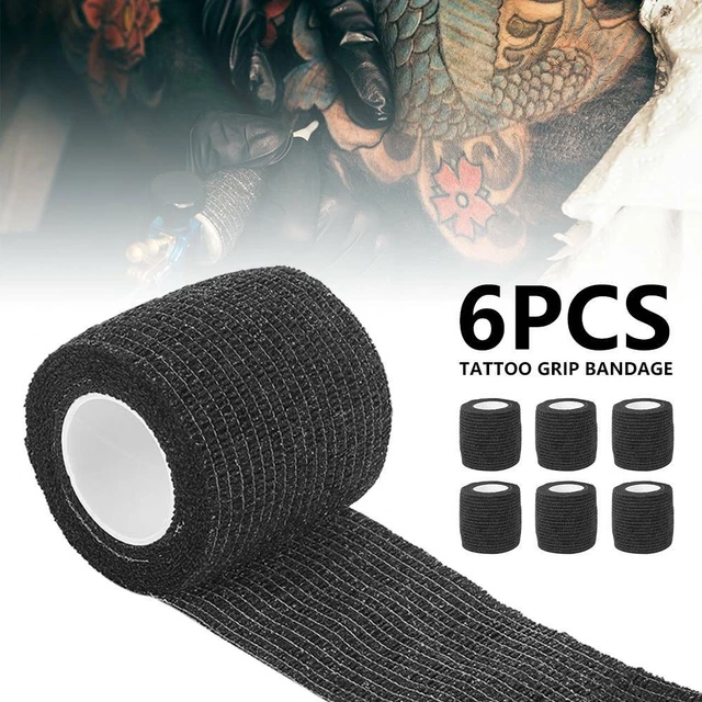 4.5M ELASTIC BANDAGE 6pcs Tattoo Selfadhesive Tattoo Grip Tube Cover