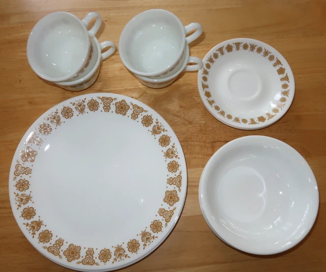 CORELLE BUTTERFLY GOLD Pattern Flat Rim Pasta Bowl 8.5