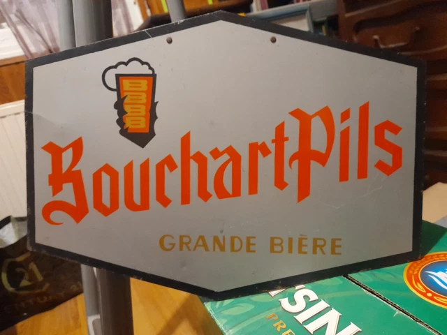 Plaque émaillée Ancienne - Bière Liesinger Vienne - Dimensions 70x50 Cm - Occasion Vintage