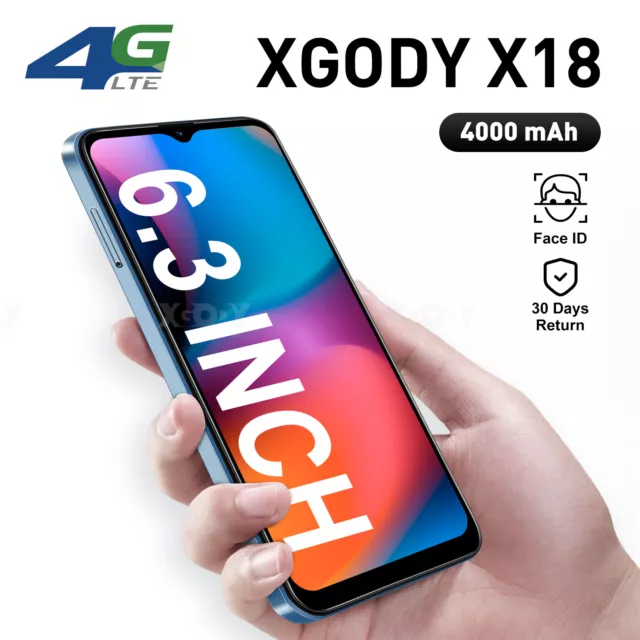 XGODY 6.3" New Unlocked Android Smartphone Dual SIM Mobile Smart Phone Quad Core