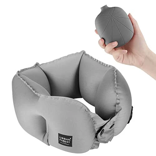 URBAN FOREST Inflatable Neck Pilow Storage Pocket Fast Inflation Quick Deflation