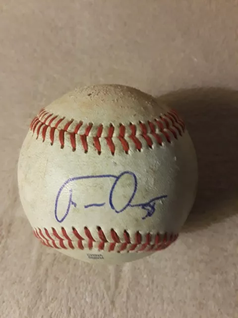 Fernando Abad MLB Signed Autograph Baseball Colorado Rockies Game Used Ball