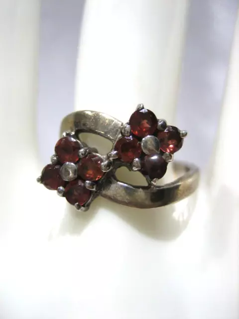 Vintage Sterling Silver Flower Ring Size 6