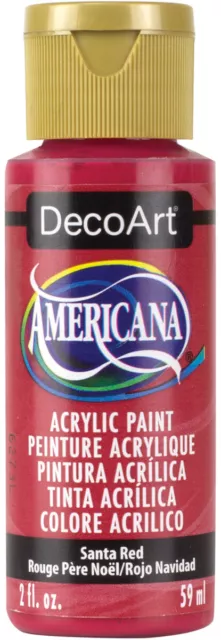 Americana Acrylic Paint 2oz-Santa Red - Semi-Opaque, DA-170