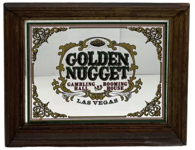 Golden Nugget Casino Gambling Hall Rooming House Vintage 1977 Las Vegas Mirror