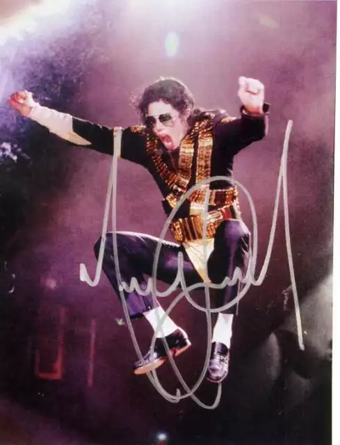 MICHAEL JACKSON Signed Photograph - Pop Singer 'Jump - Live' - preprint