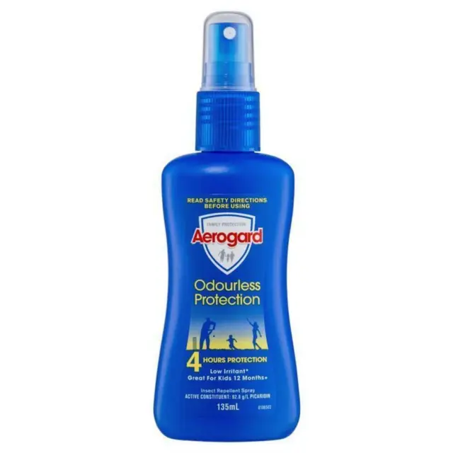 * Aerogard Odourless Low Irritant Pump 135mL Insect Repellent