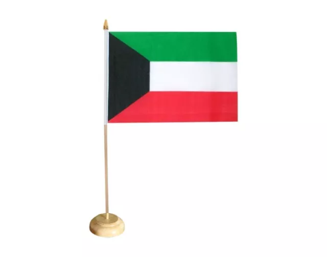 Tischflagge Kuwait kuwaitische Tischfahne 15x22cm