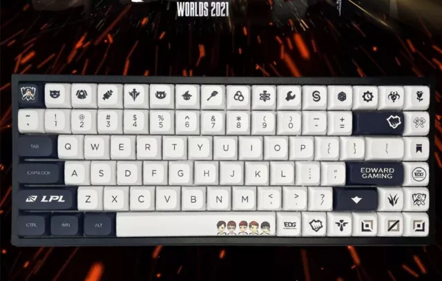 DIY EDG We Are Champions 2021 LOL Keycap  XDA Profile 147 Keys For MX