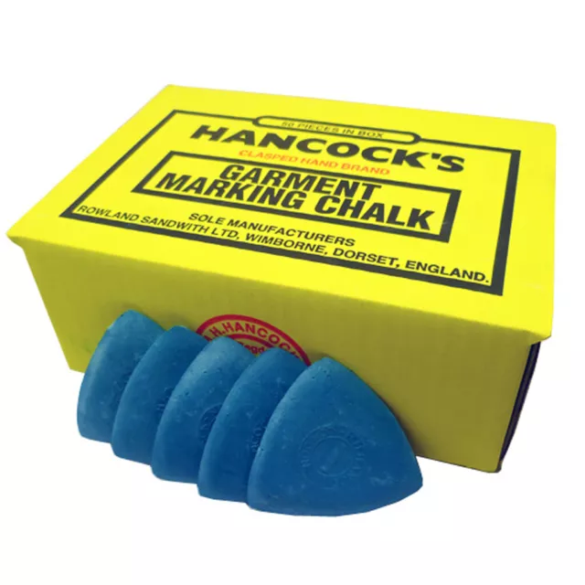 Hancocks Tailors Garment / Fabric Marking Chalk - Blue - 12, 25, 50 Packs