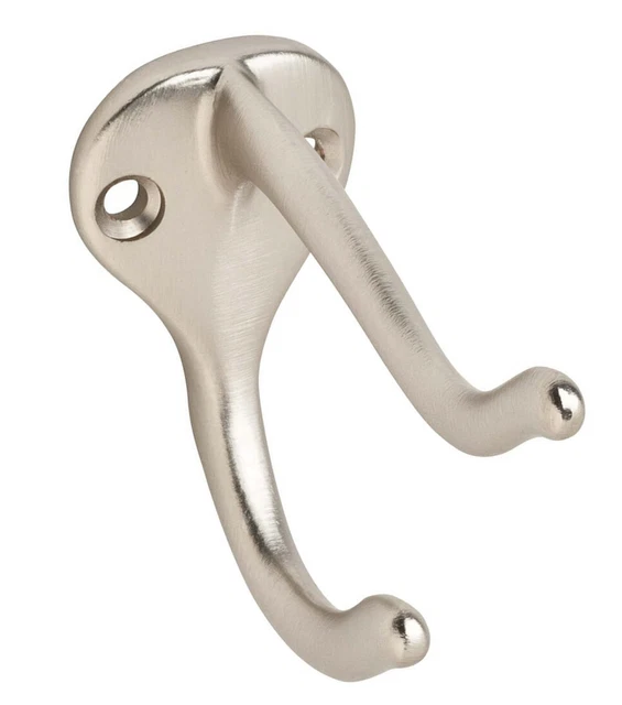 Ives 571A Nickel Traditional Cast Aluminum Coat & Hat Hook With 3" Projection