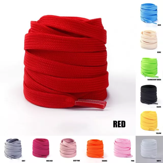 1*-Thick Flat Fat Shoe Laces Wide Shoelaces-All Shoe Types Trainer Boot Shoes