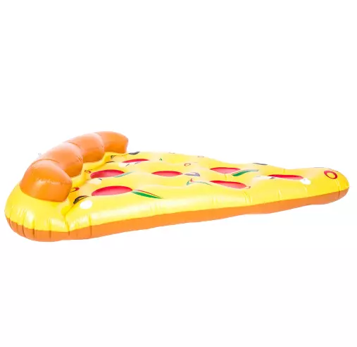 Superflotadores pizza hinchable acuático infantil, flotador hinchable piscina
