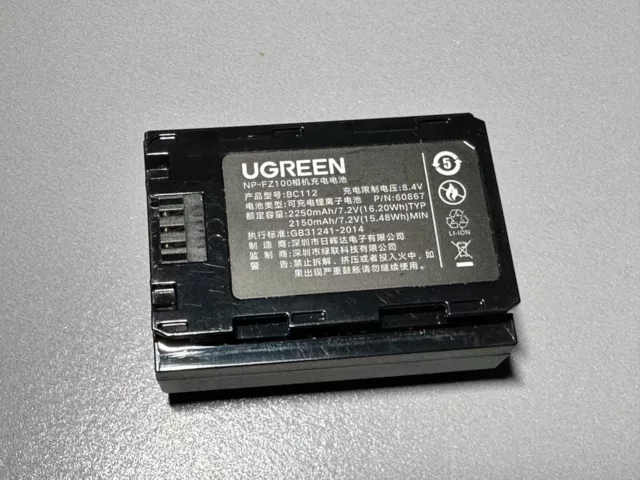 UGREEN NP-FZ100 for Sony Interchangeable Lens Camera α [E-mount]