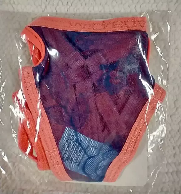 Wicked Weasel Mystery Mesh Thong Double Side Strap Blue/Orange Size M