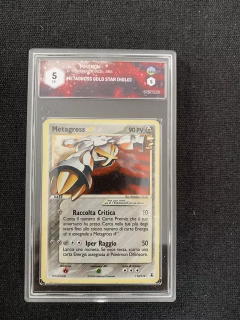 Carta Pokémon Metagross Gold Star 113/113 Graad / Psa 5 Ita