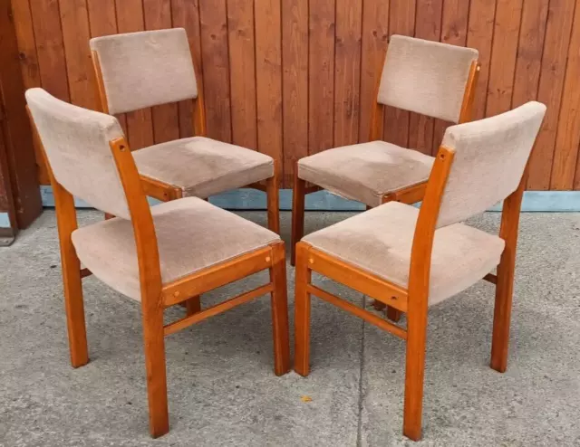 4x Esszimmerstühle Stuhl Vintage Retro 60s Danish 60er Stühle Mid Century 1/4