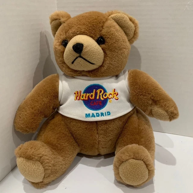 Hard Rock Cafe Madrid Plush Bear Stuffed Animal Toy