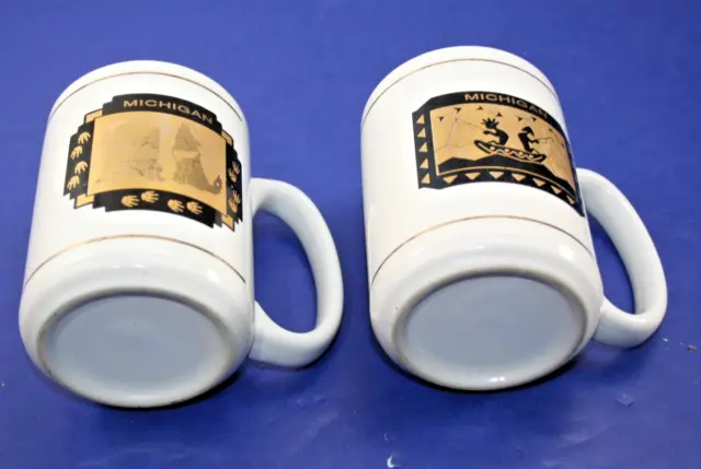 2 Michigan Souvenir Coffee Mugs