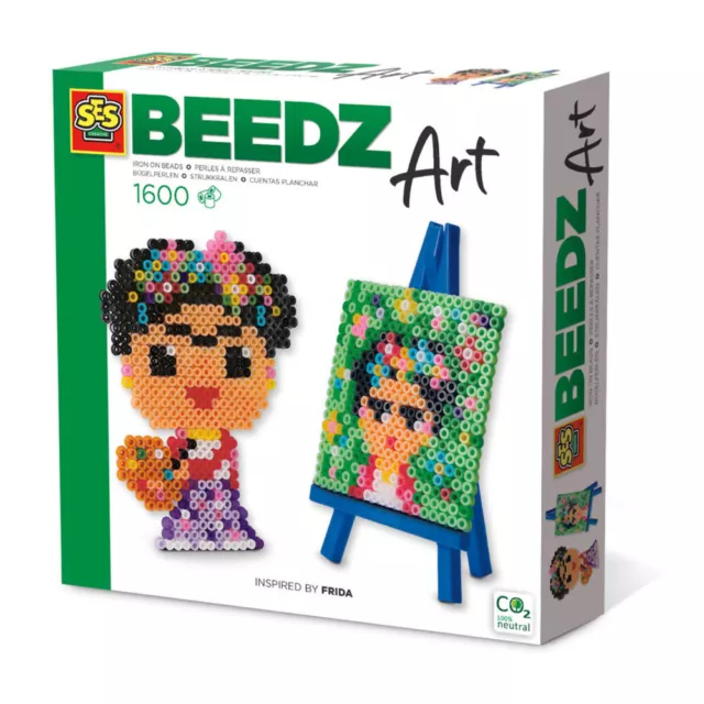 SES CREATIVE Beedz Mini Artist Frida 1600 Iron-on Beads Mosaic Art Kit