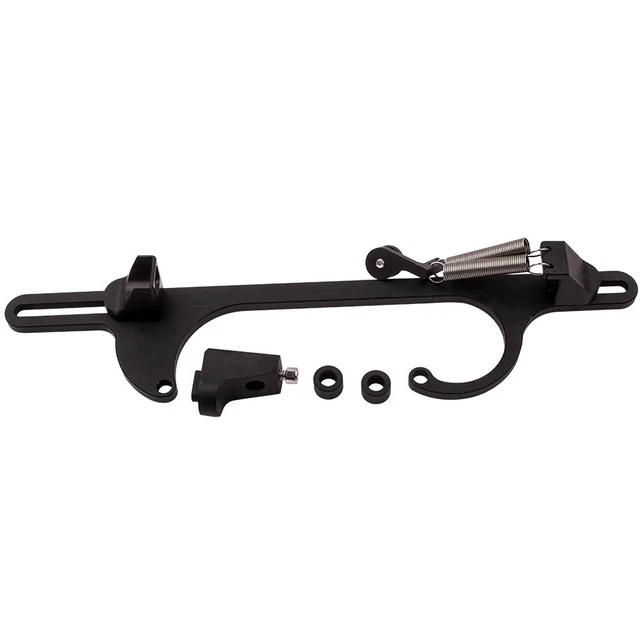Black Throttle Cable Carb Bracket Kit for 350 265 283 Engine with 4150 4160 Carb