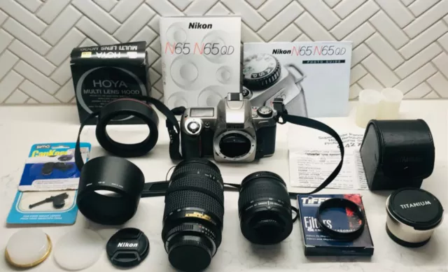 NIKON N65 Camera & Lens AF NIKKOR 35mm 28-80mm 3.3-5.6G & 70-300mm 4-5.6D Bundle