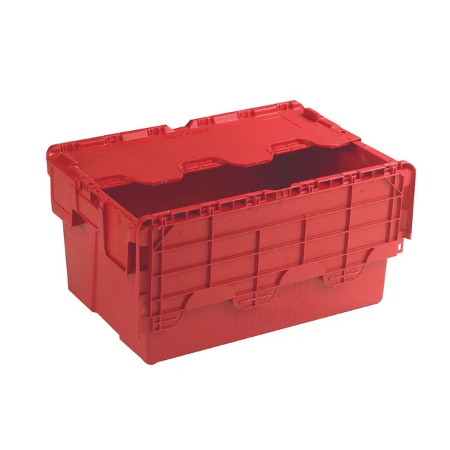 Contenitore Coperchio Attaccato 54L Rosso 375816