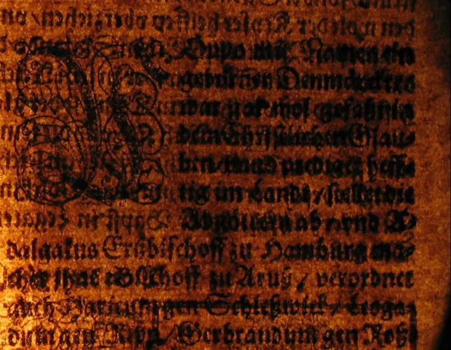 Dänemark JÜTLAND Original Holzstich Textblatt um1550 Waldemar Wenden Mittelalter 2
