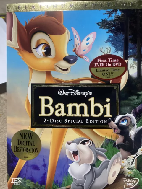 Bambi DVD 2005 2 Disc Set Special Edition Platinum Edition Disney Factory Sealed