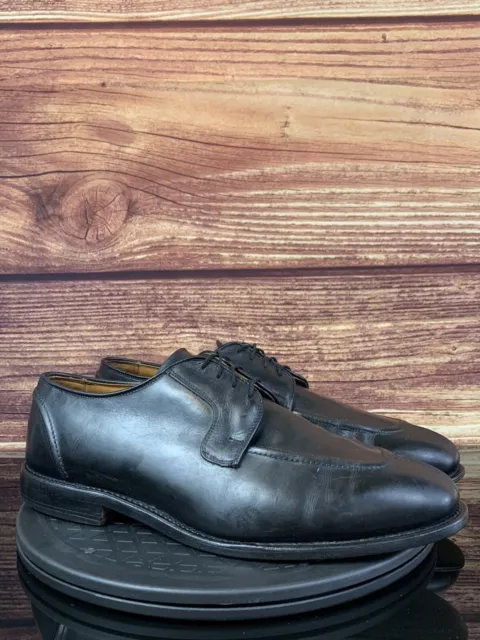 ALLEN EDMONDS Hancock Black Leather Split Apron Toe Oxfords Dress Shoes 11 D