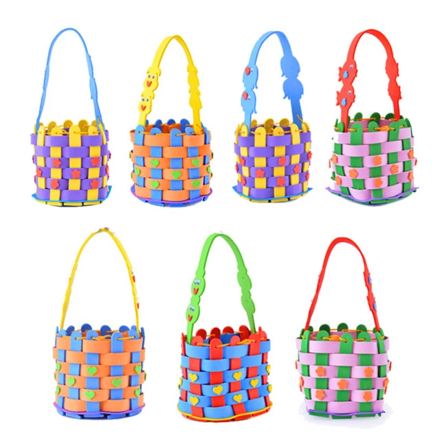 4 Set Gewebter Korb DIY Material Paket Handbuch Handtaschen