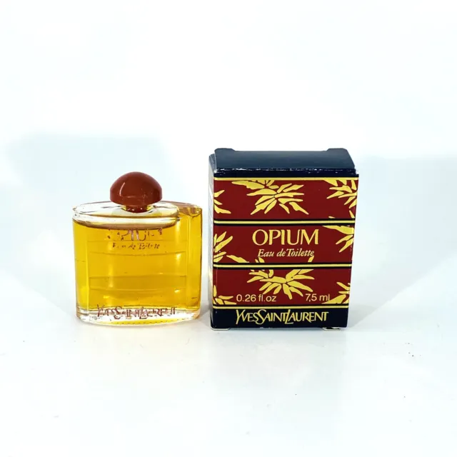 OPIUM Yves Saint Laurent Eau de toilette 7.5 ml. 0.26 fl oz mini perfume damaged