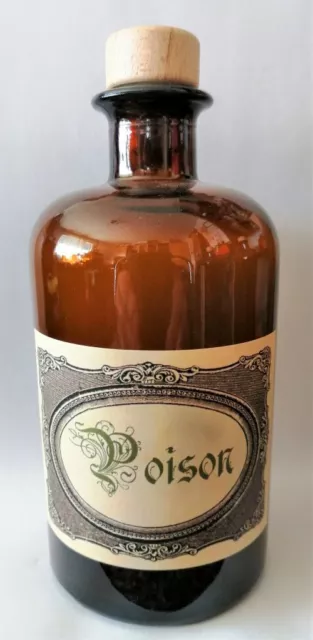 Alchemisten Flasche POISON Braunglasflasche 500 ml ohne Inhalt