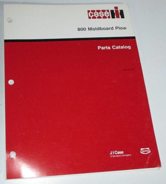Case IH 800 Moldboard Plow Parts Catalog Manual Book ORIGINAL! 8-7410 4/91