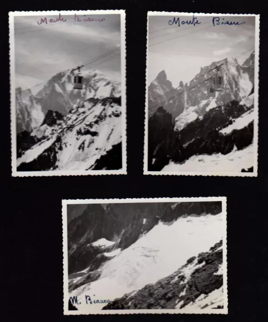 Valle D' Aosta Monte Bianco Lotto Di N. 3 Fotografie Cm. 10 X 7 E 7 X 10