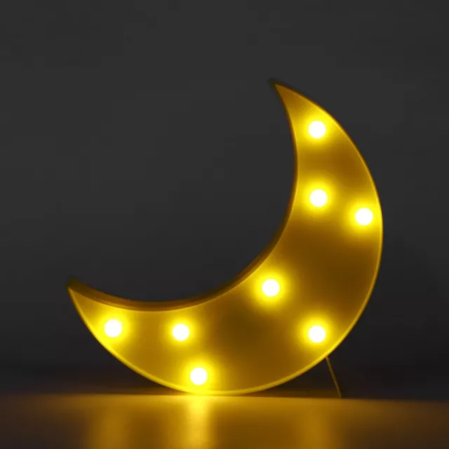 Night Light Christmas Decor Moon Shaped Lamp For Girl Lady Bedroom