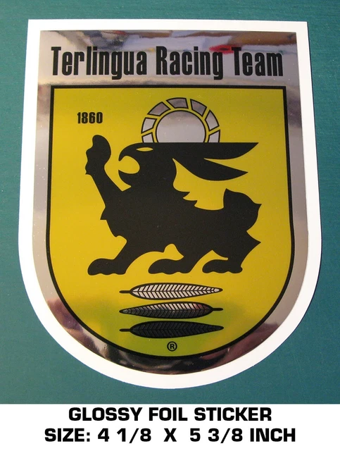 Terlingua Racing White Rabbit Sticker TERLINGUA RACING TEAM Foil Sticker Decal - Vintage Road Racing Mustang ...