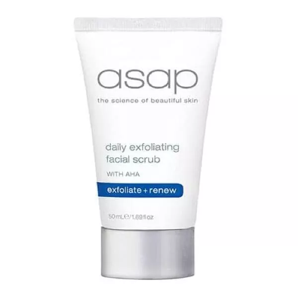 ASAP Daily Exfoliating Facial Scrub 50ml w Glycolic Acid AHAs  NonPlastic Beads