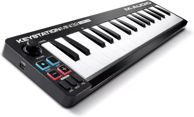 M-Audio Keystation Mini 32 MK3 - Portable USB MIDI Keyboard Controller for Mobi