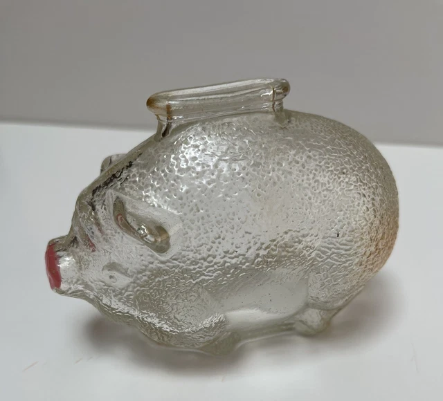 Vintage Anchor Hocking Marigold Amber Carnival Glass Piggy Bank