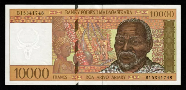 MADAGASCAR - 10000 Francs, 2000 Ariary (1995) P.79b pr.NEUF / UNC-