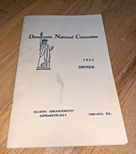 1953 DEMOCRATIC NATIONAL COMMITTEE Dinner Guest Book HARRY TRUMAN