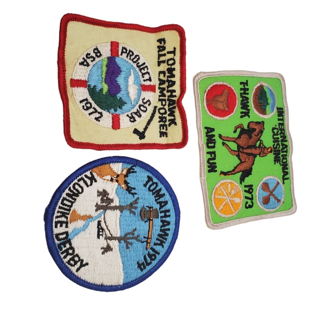 BSA Boy Scouts Indiana Area Council Lot 10 Patches & Be Prepared Brass Pin 1972