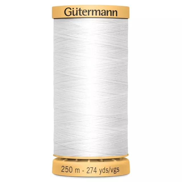 Gutermann 100% Natural Cotton Sewing Thread 800m Spools Machine & Overlocker