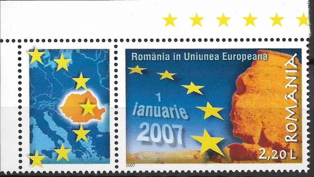 2007 Rumänien  Mi. 6157 **MNH Beitritt Rumäniens zur Europäischen Union.