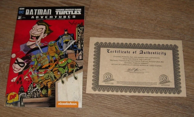 Batman Teenage Mutant Ninja Turtles Adventures # 2 Dc Idw Dynamic Forces Variant