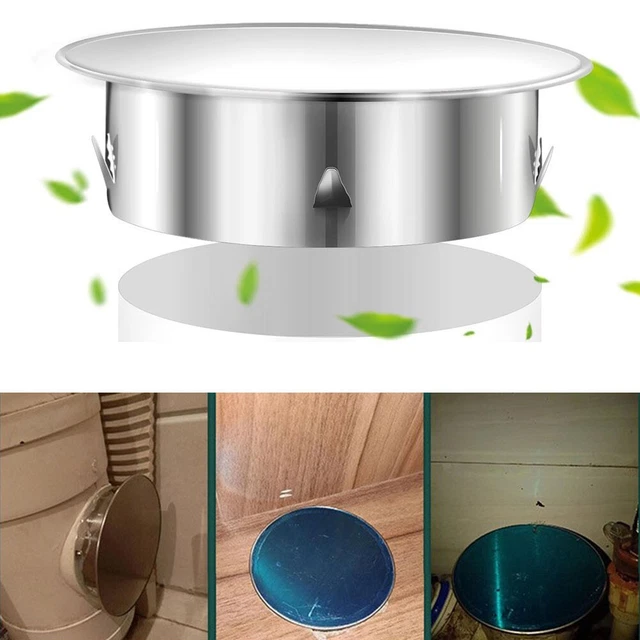 Copertura tubo permanente per fornelli foro camino cover 1x 200 mm argento