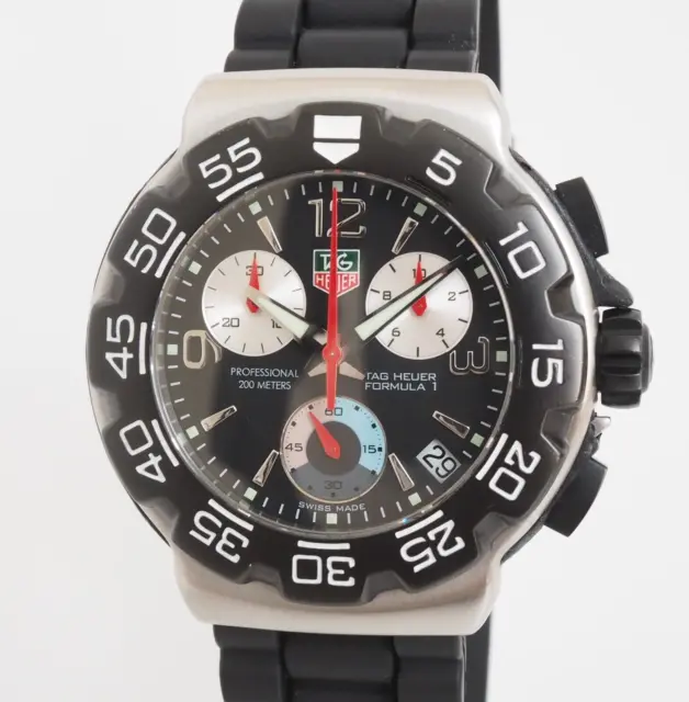 TAG Heuer Formula 1 CAC1110-0 Quartz Chronograph Black Mens Watch 200m Video